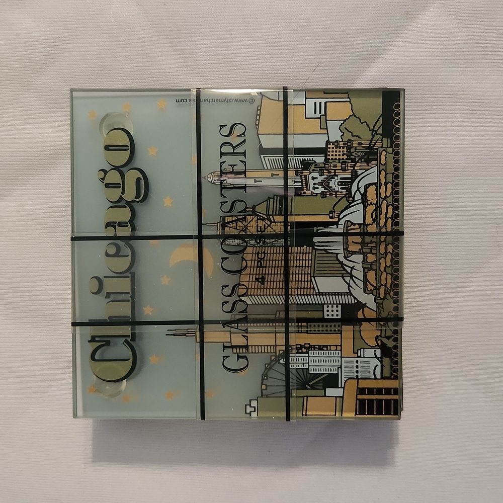 Glass coasters ( set of four)